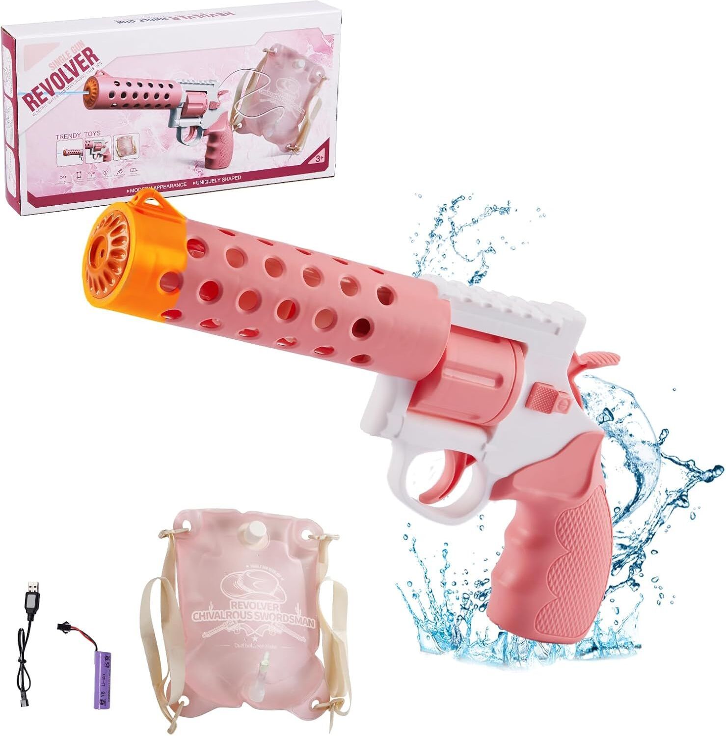 Electric Water Gun , High-Capacity Squirt Guns Water Pistol with Long Range Water Gun-image-40