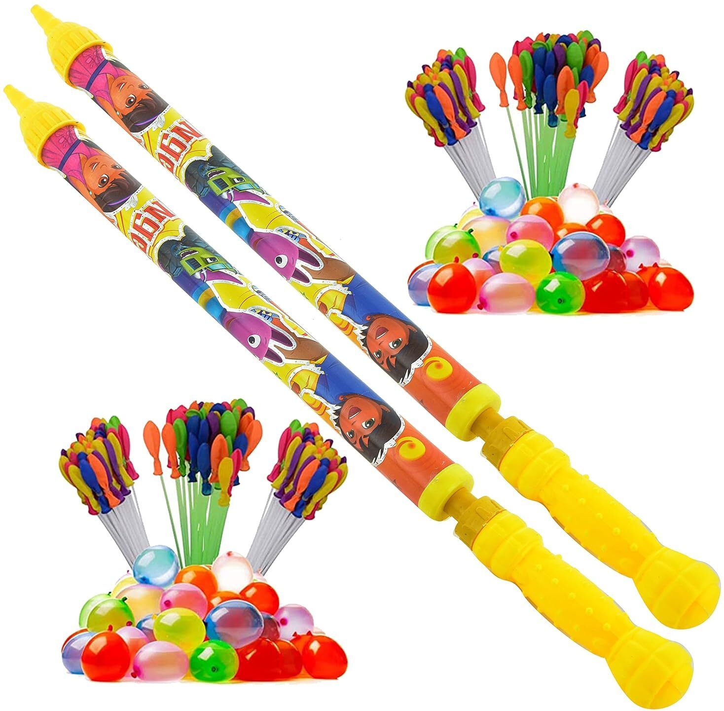 (2 Pichkari + 6 Magic Balloon)for Kids Holi & Summer Pool Party Water Gun-image-39