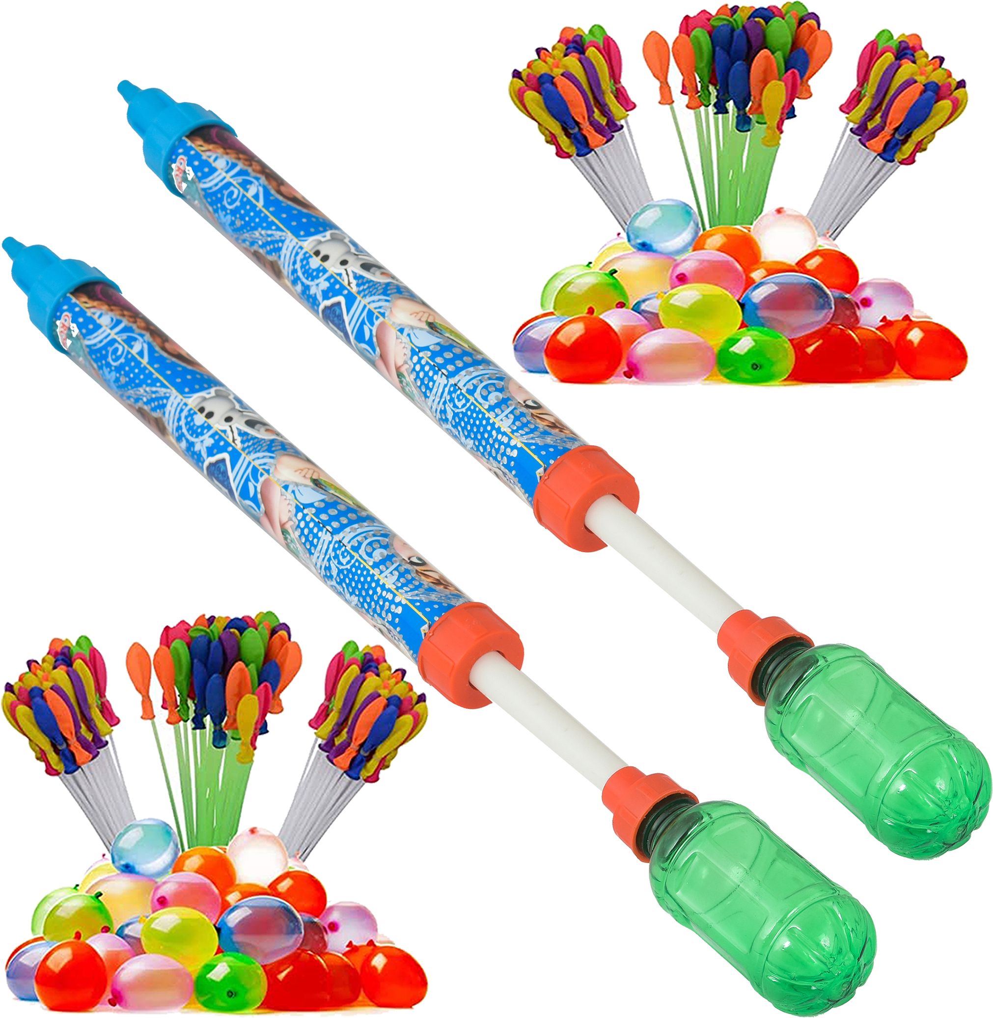 brown leaf (2 Pichkari + 6 Magic Balloon)for Children Holi Festival & Summer Pool Party Fun Water Gun-picture-10