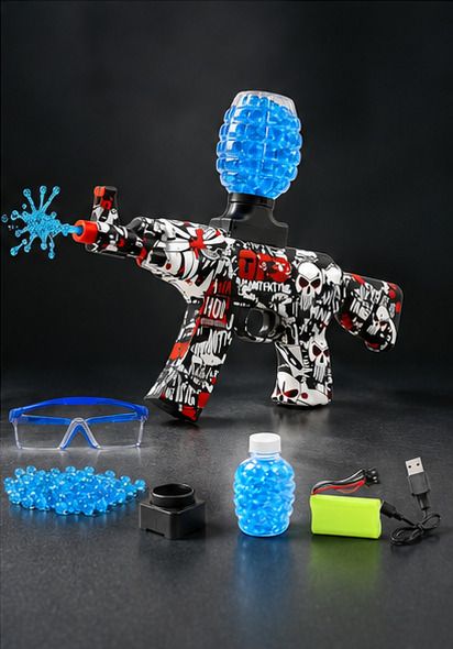 USB Rechargeable Gel Bead Blaster Toy with Protective Goggles Water Gun-image-4