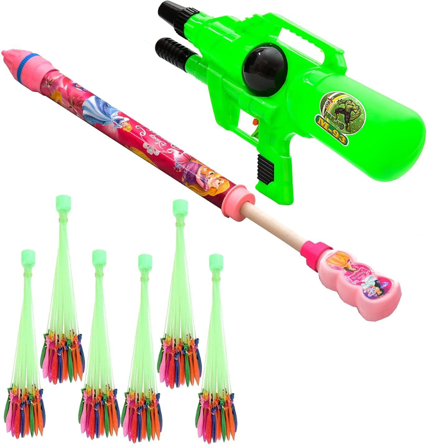 Pack of 2 Holi Pichkari +6 Magic Balloon Combo Pack Holi & Summer Pool Party Water Gun-image-7