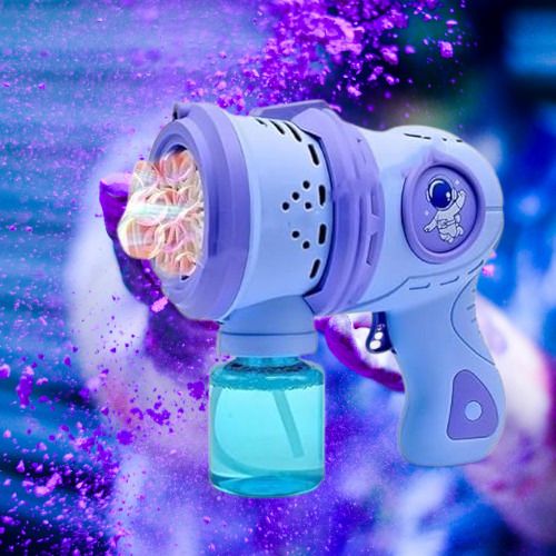 pepstter Astronaut-Themed Bubble Gun | 12 Holes | Double Press Water Gun-picture-45