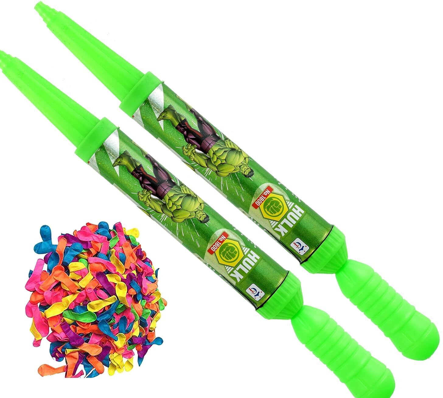 (2 Pichkari + 200 Water Balloon)for Kids Holi Festival & Summer Pool Party Fun Water Gun-image-32