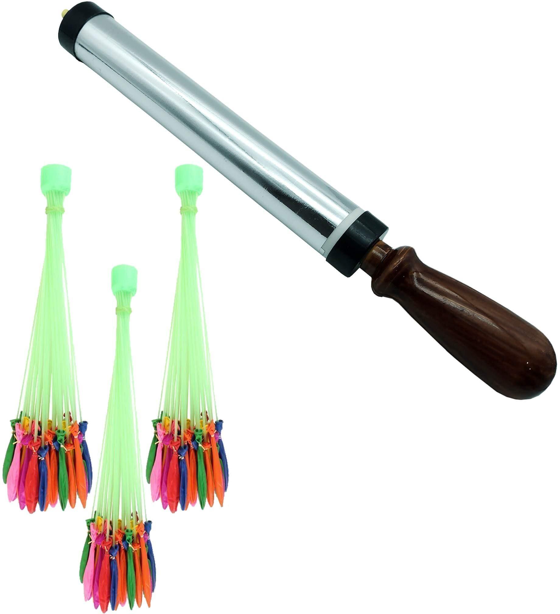 (1 Pichkari + 3 Magic Balloon Stick)for Kids Holi & Summer Pool Party Fun Water Gun-image-28
