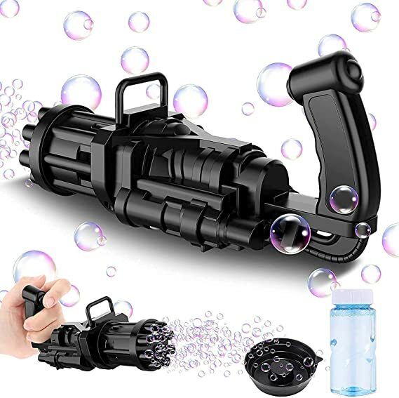 8-Hole Electric Bubbles Gun for Boys And Girls, New Gatling Bubble Machine Water Gun-image-24