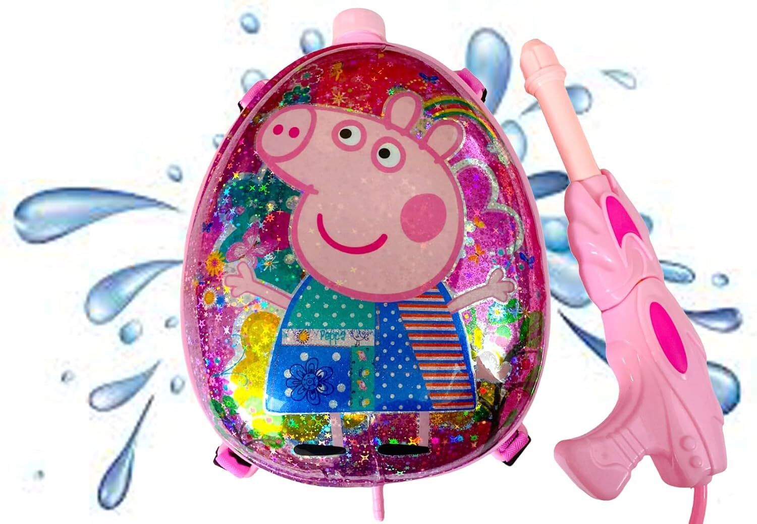 Cartoon Character Theme Backpack High Capacity Water Tank 2L for Holi Festival Water Gun-image-19