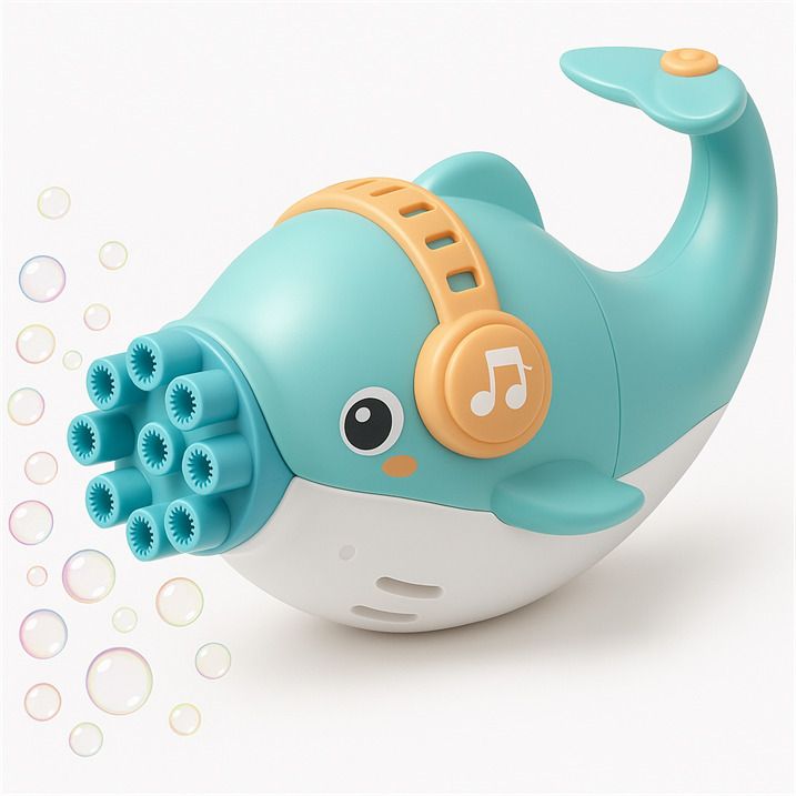 Dolphin Bubble Machine Gun Handy Electric Automatic Bubble Making Toy for Kids Water Gun