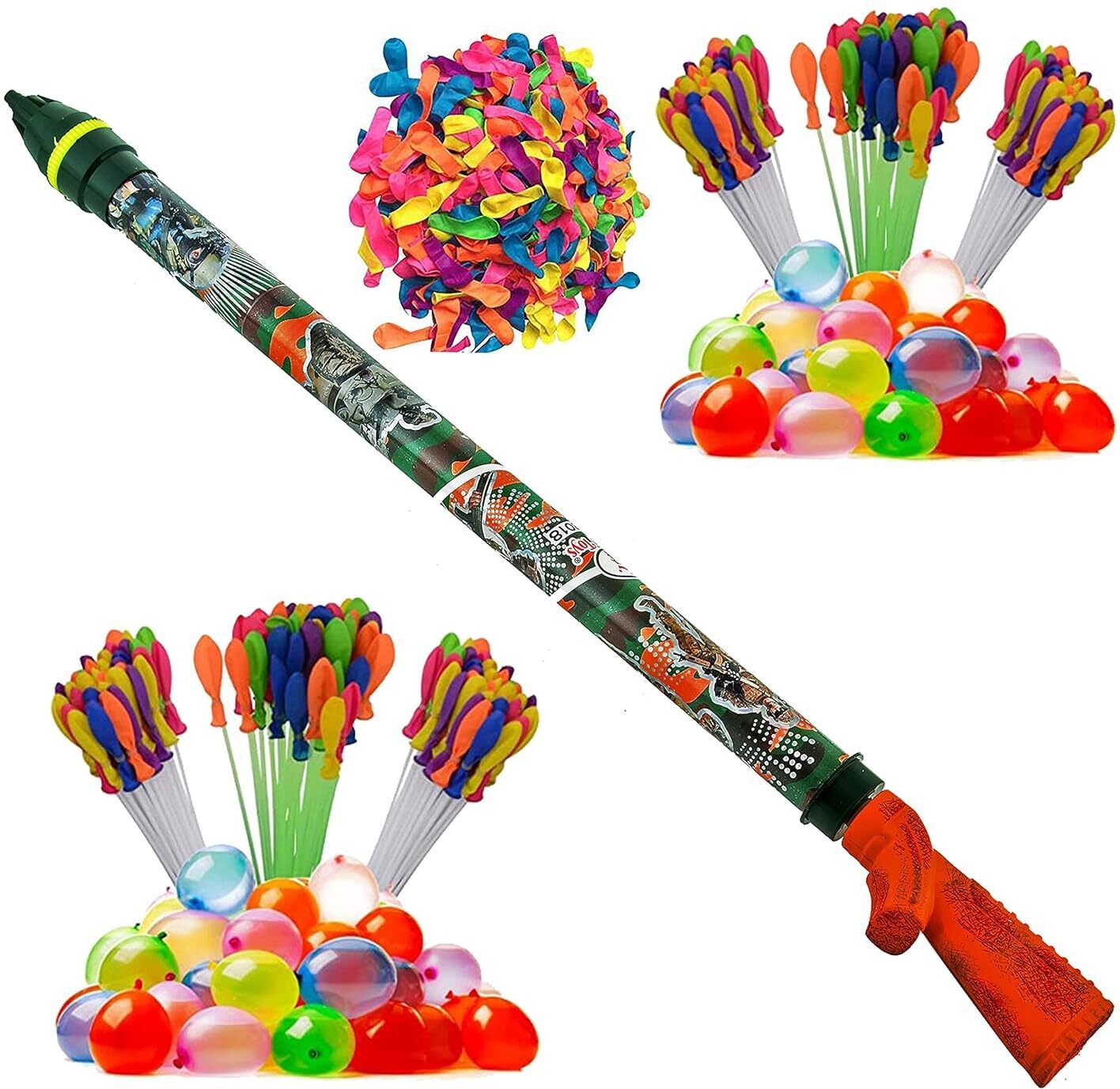 (1 Pubg Pichkari +6 Magic Balloon +100 Water Balloons)for Kids Holi Party Fun Water Gun-image-49