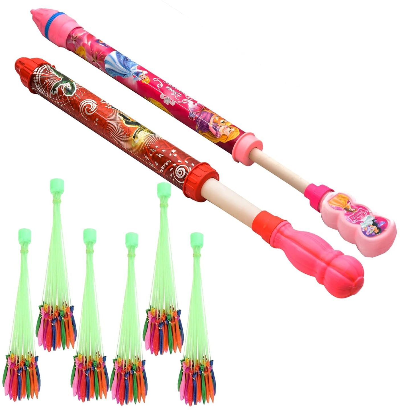 (2 Pichkari + 6 Magic Balloon)Combo Pack for Holi & Summer Pool Party Fun Water Gun-image-16