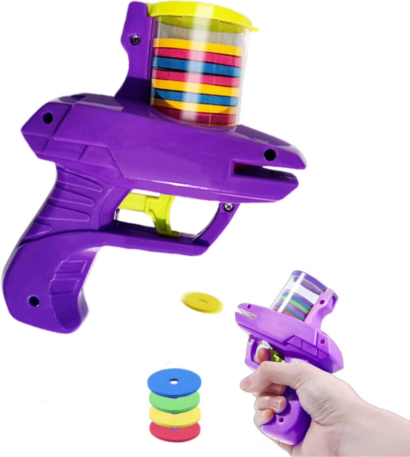 Foam Disc Launcher Toy Gun for Kids Disc Shooting Game Disc Shooter Gun Toy 16 Guns & Darts-image-47