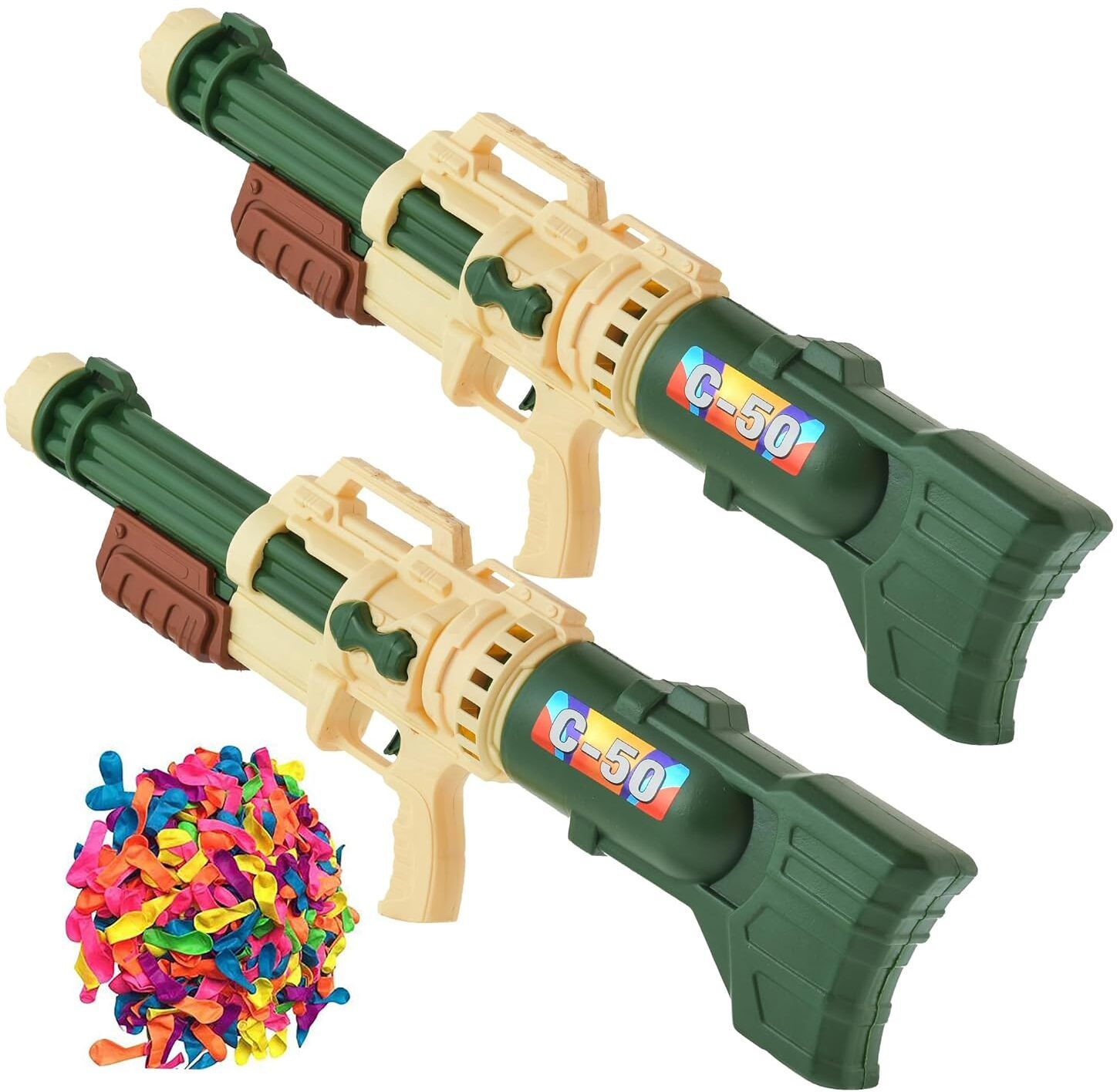 (2 Pichkari+100 Water Balloon)for Children Holi Festival & Summer Pool Party Fun Water Gun-image-41