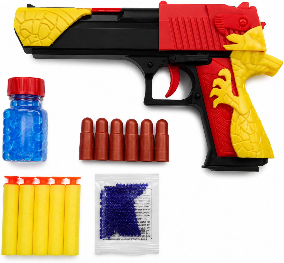 diamond spring Desert Eagle Toy Gun with Dual Ammo Support | Soft Foam Darts & Water Bullets Guns & Darts-picture-47