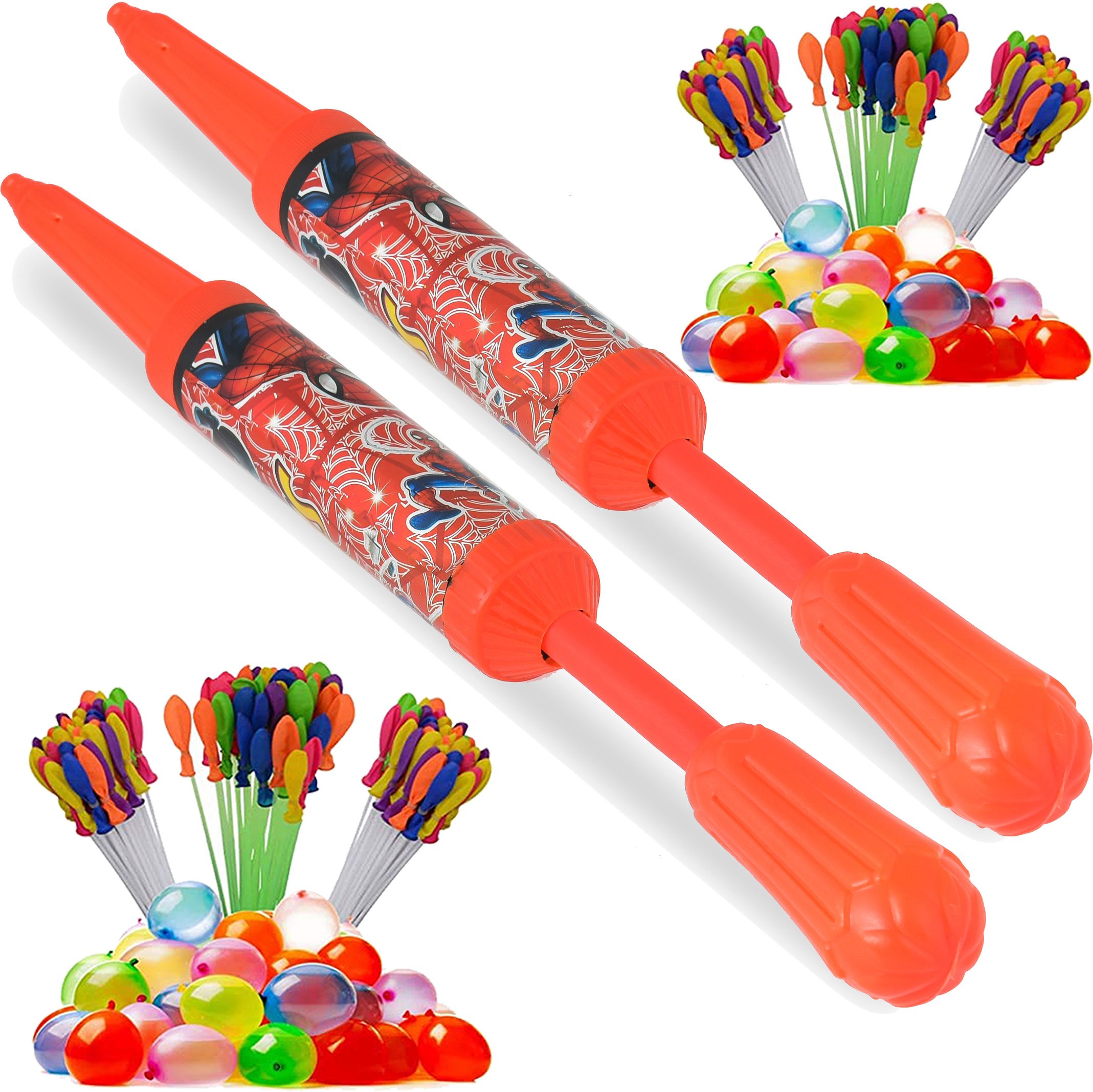 (2 Pichkari + 6 Magic Balloon)for Children Holi & Summer Pool Party Fun Water Gun-image-38