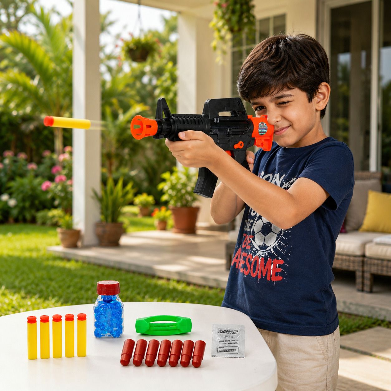 diamond spring 8088 Multi Bullet Toy Gun Play Set for Boys & Girls Guns & Darts-picture-46