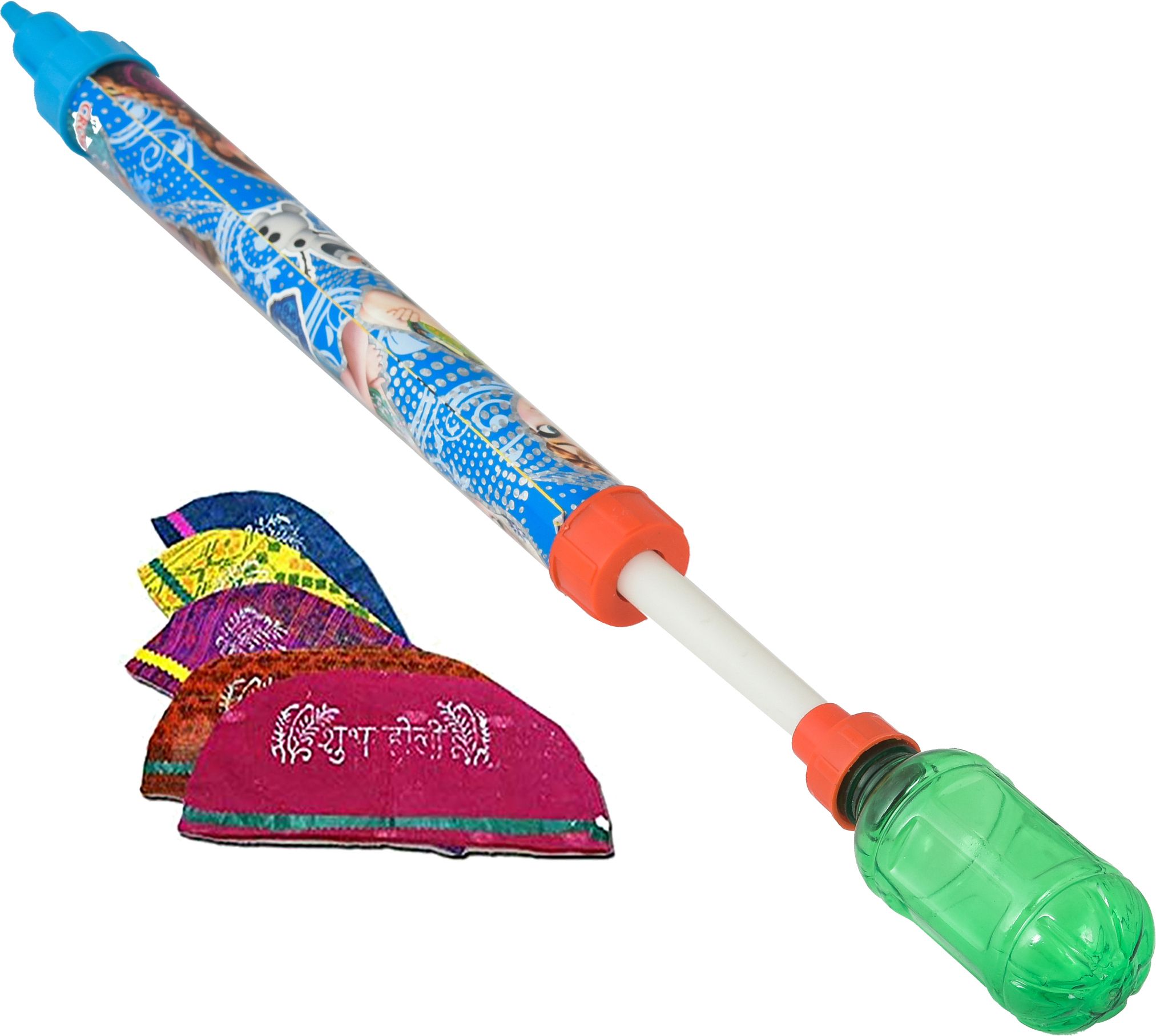 (1 Pichkari + 10 Holi Cap)for Children Holi & Summer Pool Party Beach Fun Water Gun-image-3