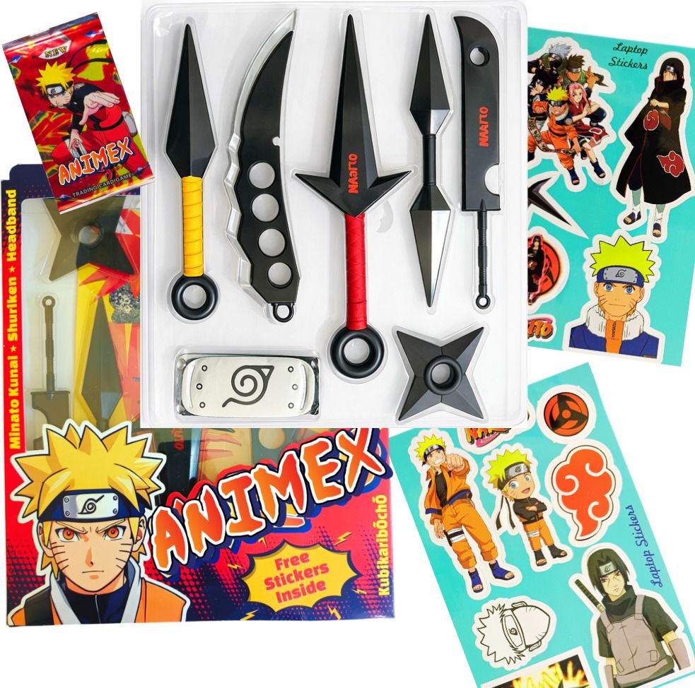 Naruto Kunai Shuriken Chakra Blade Head Band Stickers and Cards Mega Combo Pack Ninja Gears-image-7