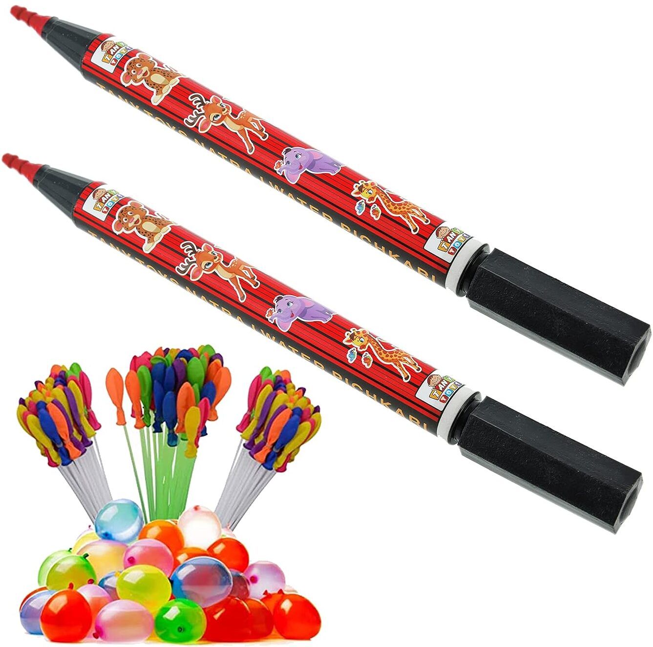 (2 Pencil Pichkari+ 3 Magic Balloon)for Kids Holi & Summer Pool Party Fun Water Gun-image-29