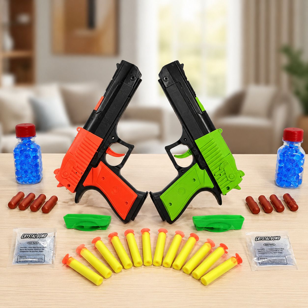 5088 Kids Safe Dart Gun Combo Pack with Plastic & Suction Dart Bullets Guns & Darts-image-49