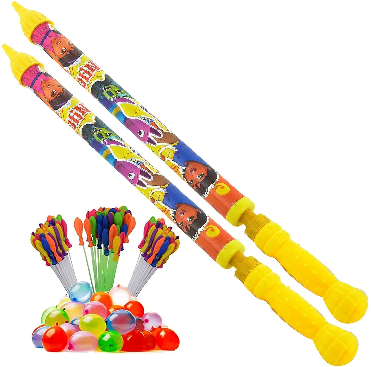 (2 Pichkari + 3 Magic Balloons)for Kids Holi & Summer Pool Party Fun Water Gun-image-22