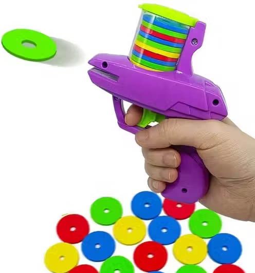 spocco Foam Disc Launcher Toy Gun for Kids Disc Shooting Game Disc Shooter Gun Toy 09 Guns & Darts-picture-14