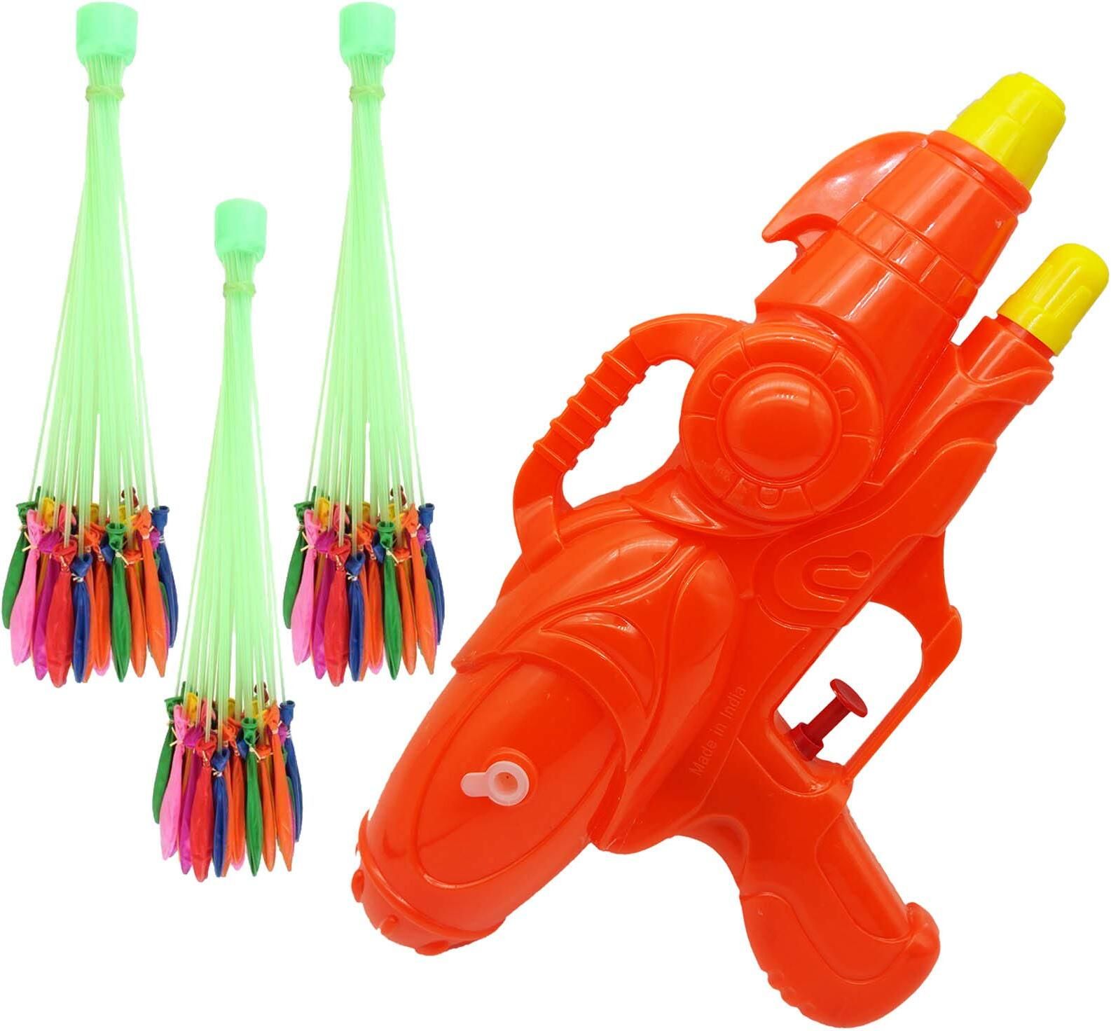 (1 Pichkari + 3 Magic Balloon)for Kids Holi Festival & Summer Pool Party Fun Water Gun-image-28