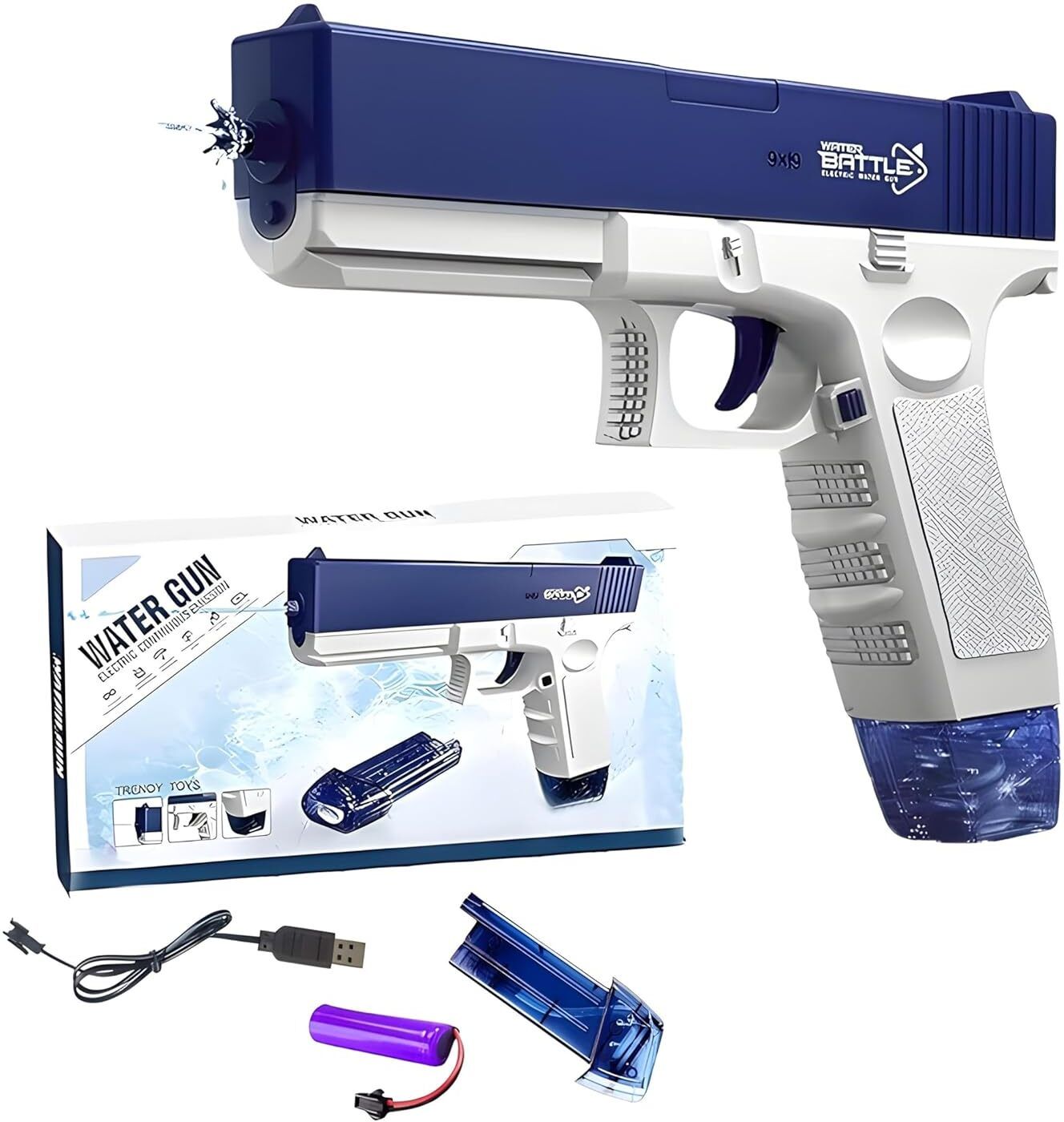 the flyer's bay Electronic Water Gun Toy for Kids | Rechargeable Automatic Water Absorption Water Gun-picture-40