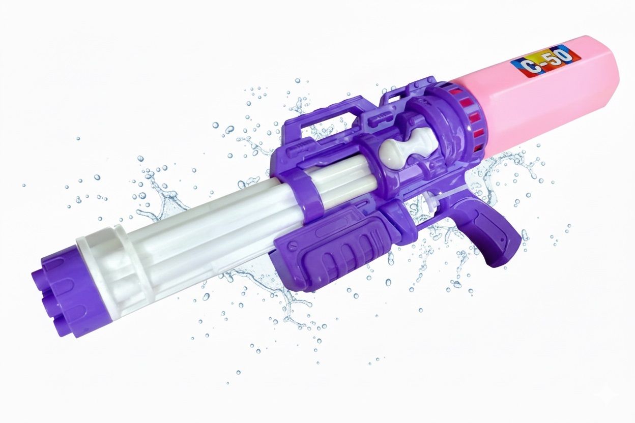 Huge Gatling Water Gun with 500ml Tank, High Pressure Pump Action Water Gun-image-9