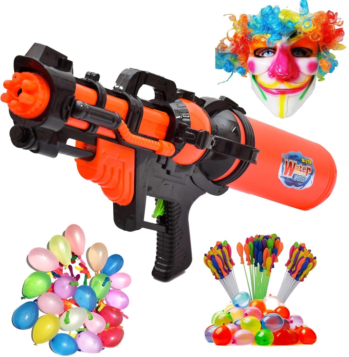(1 Pichkari+100 Water Balloon+3 Magic Balloon+1Joker)for Kids Holi & Pool Party Water Gun-image-46