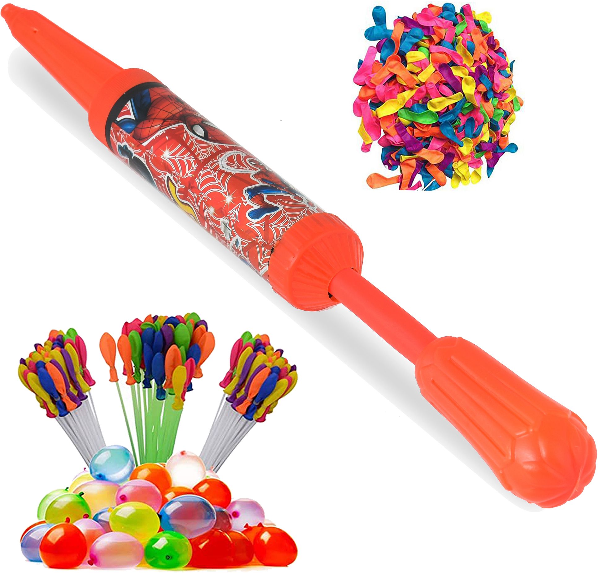 (1 Pichkari+ 3 Magic Balloon+100 Water Balloon)Pipe Pichkari for Kids Holi Party Water Gun-image-17