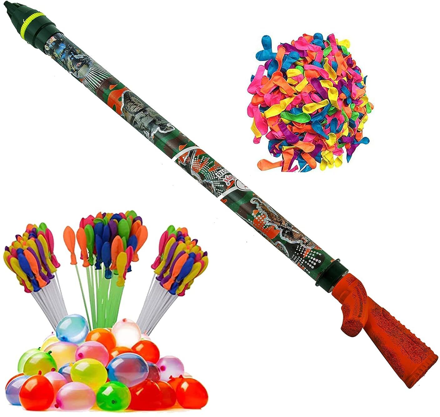 (1 Pubg Pichkari +3 Magic Balloon +100 Water balloons)For Holi & Pool Party Water Gun-image-42