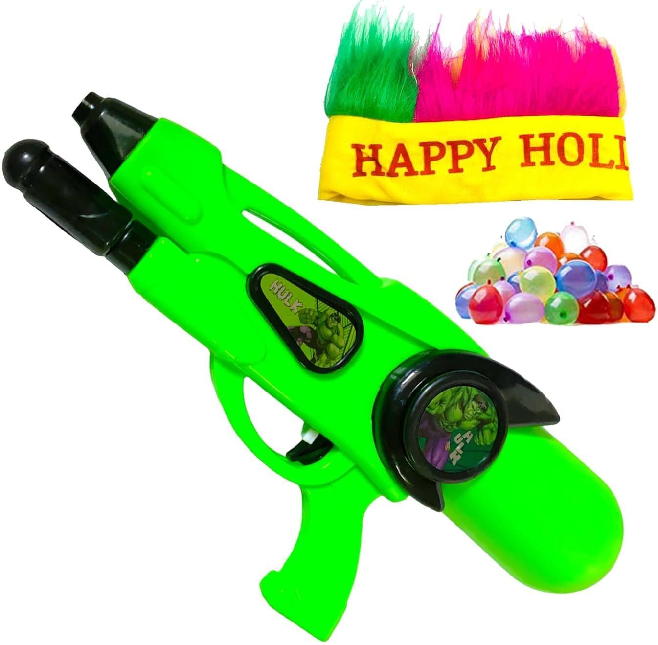 Water Gun Set with Holi Cap & 50 Water Balloons, Pistol for Holi Festival Water Gun-image-14