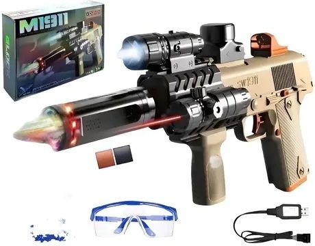 M911 Gel Blaster Gun with laser Gel Balls Rechargeable Electric Toy Gun Armor Sets-image-48