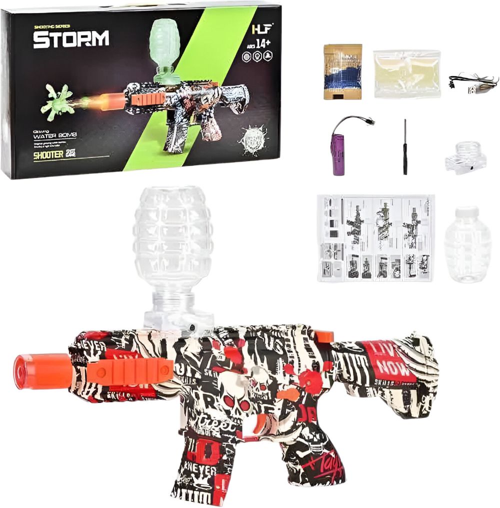 Electric Gel Ball Blaster Toy Gun with Rechargeable Battery and Water Gel Beads Water Gun