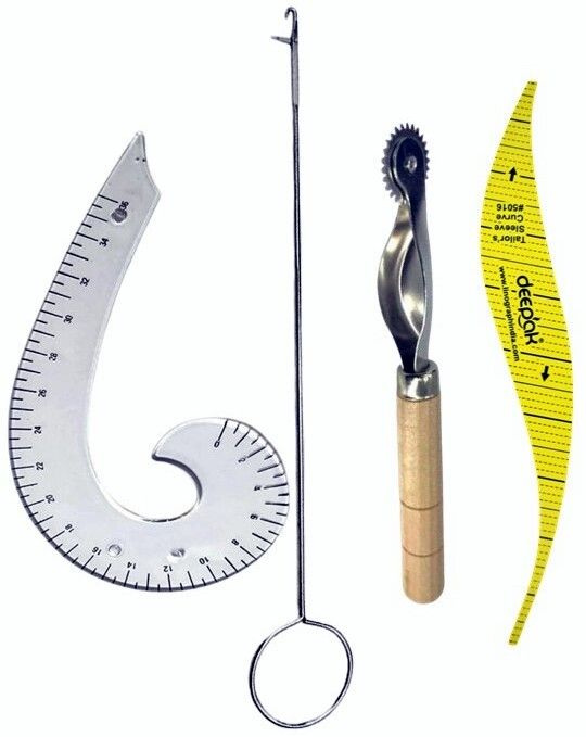 Armhole Curve, tracing Wheel, French Curve, and Loop Turner 4pcs Tracing Wheel-image-16