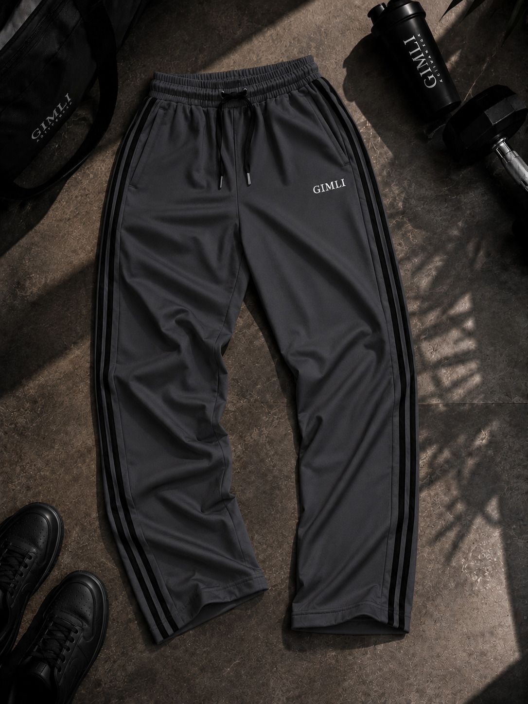gimli Men Striped Grey Track Pants-picture-28