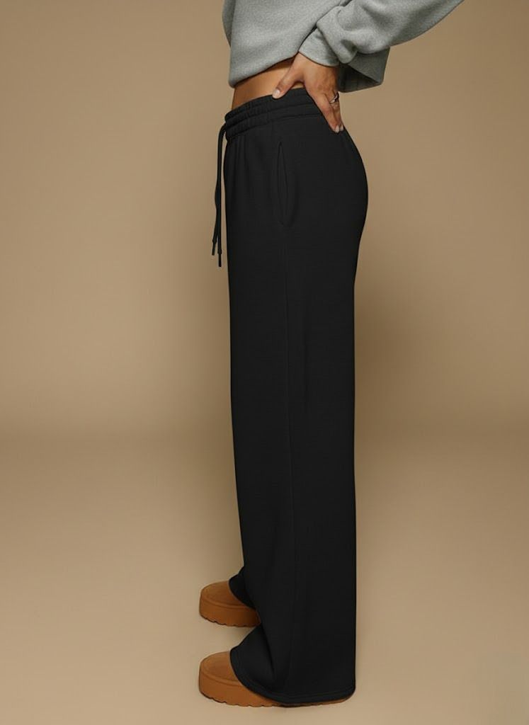 dockstreet Women Solid Black Track Pants-picture-16