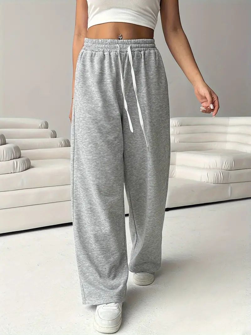 Women Solid Grey Track Pants
