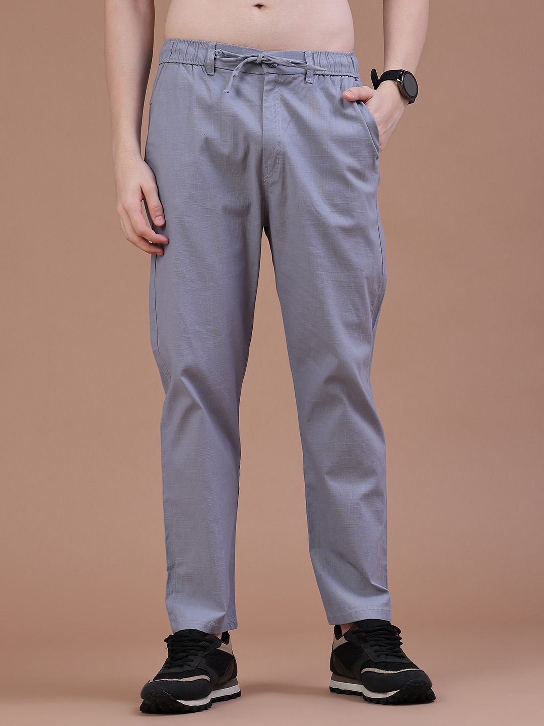 v-mart Men Solid Grey Track Pants-picture-22