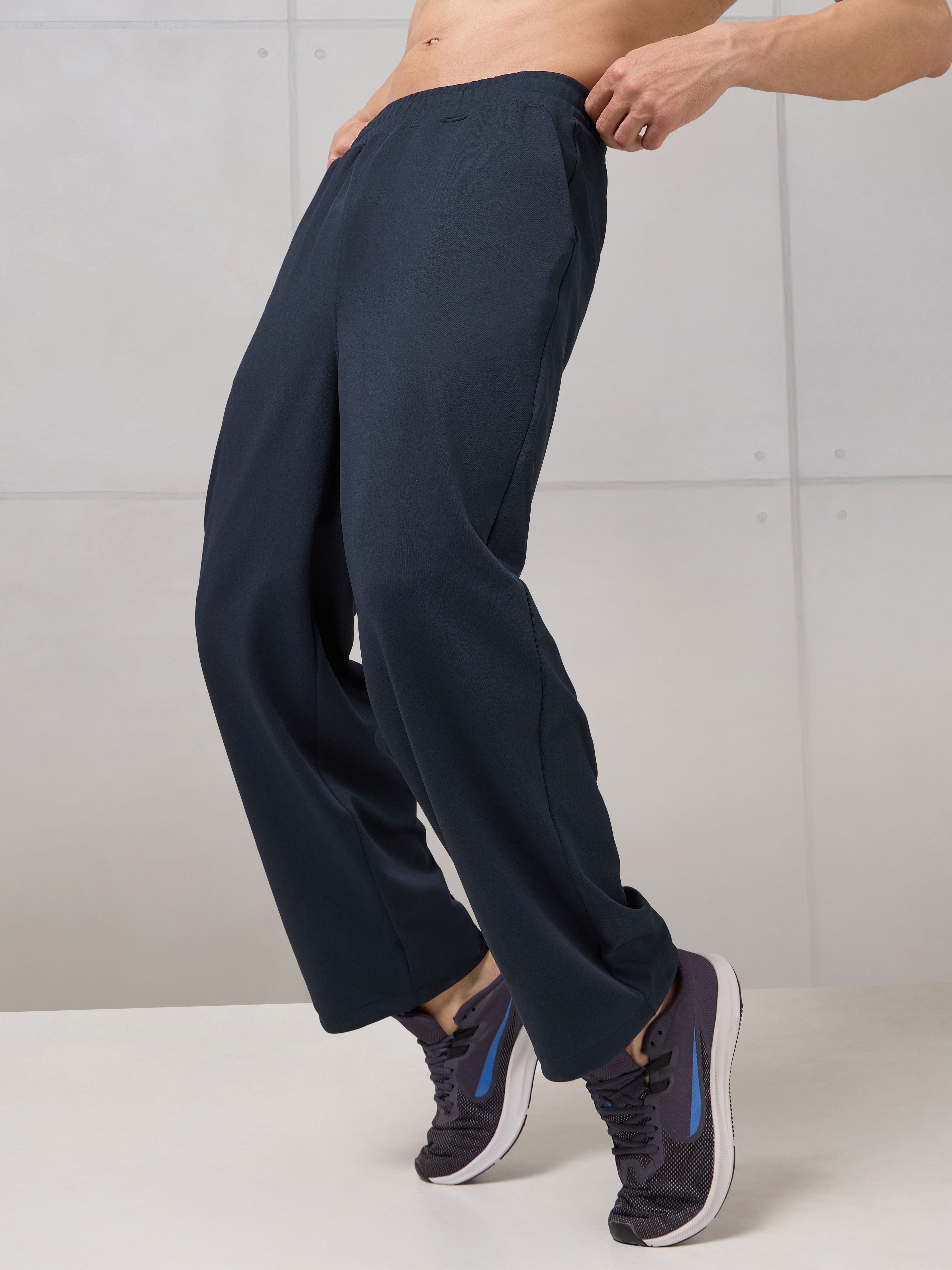 technosport Men Solid Blue Track Pants-picture-22
