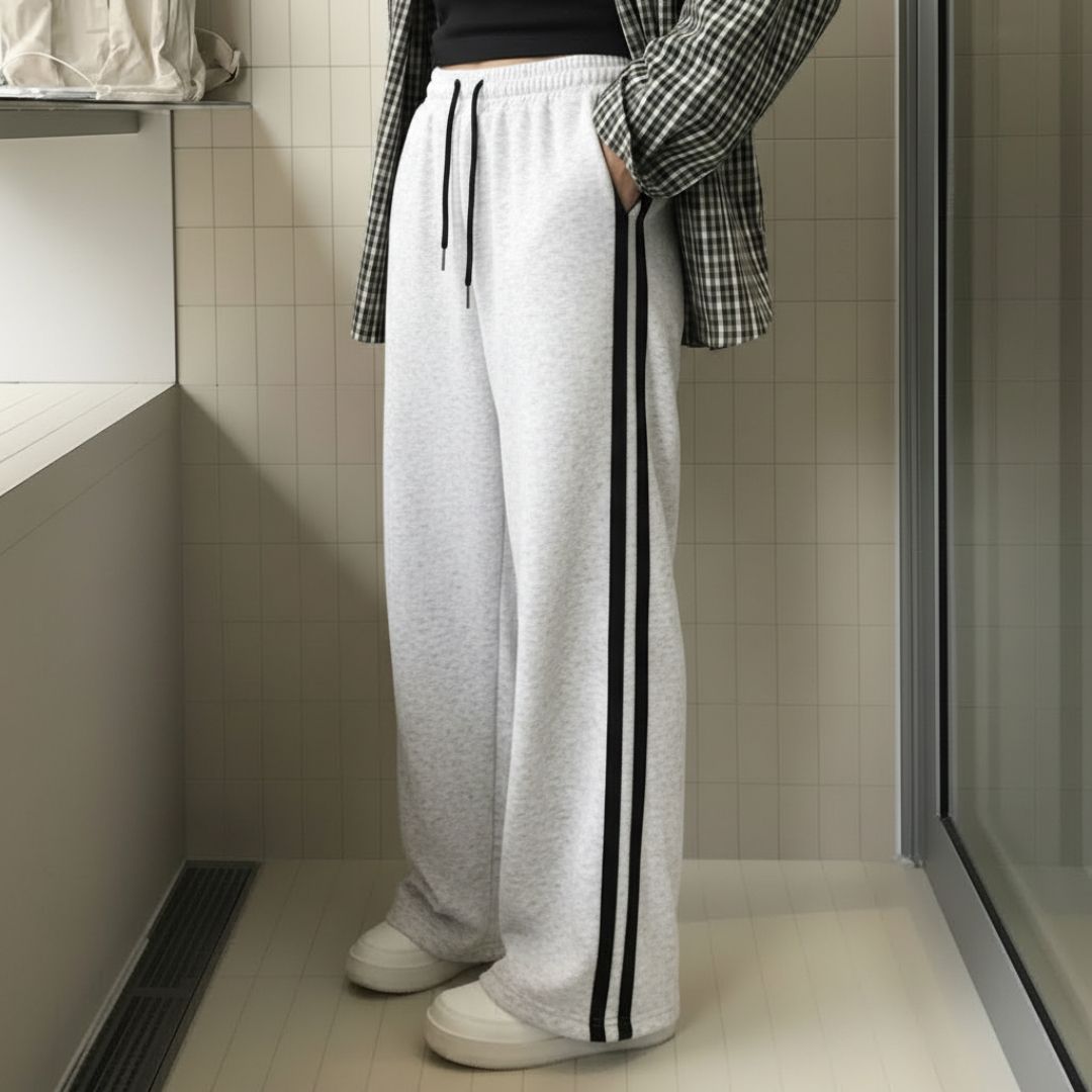 dinamarina Women Solid White Track Pants-picture-44
