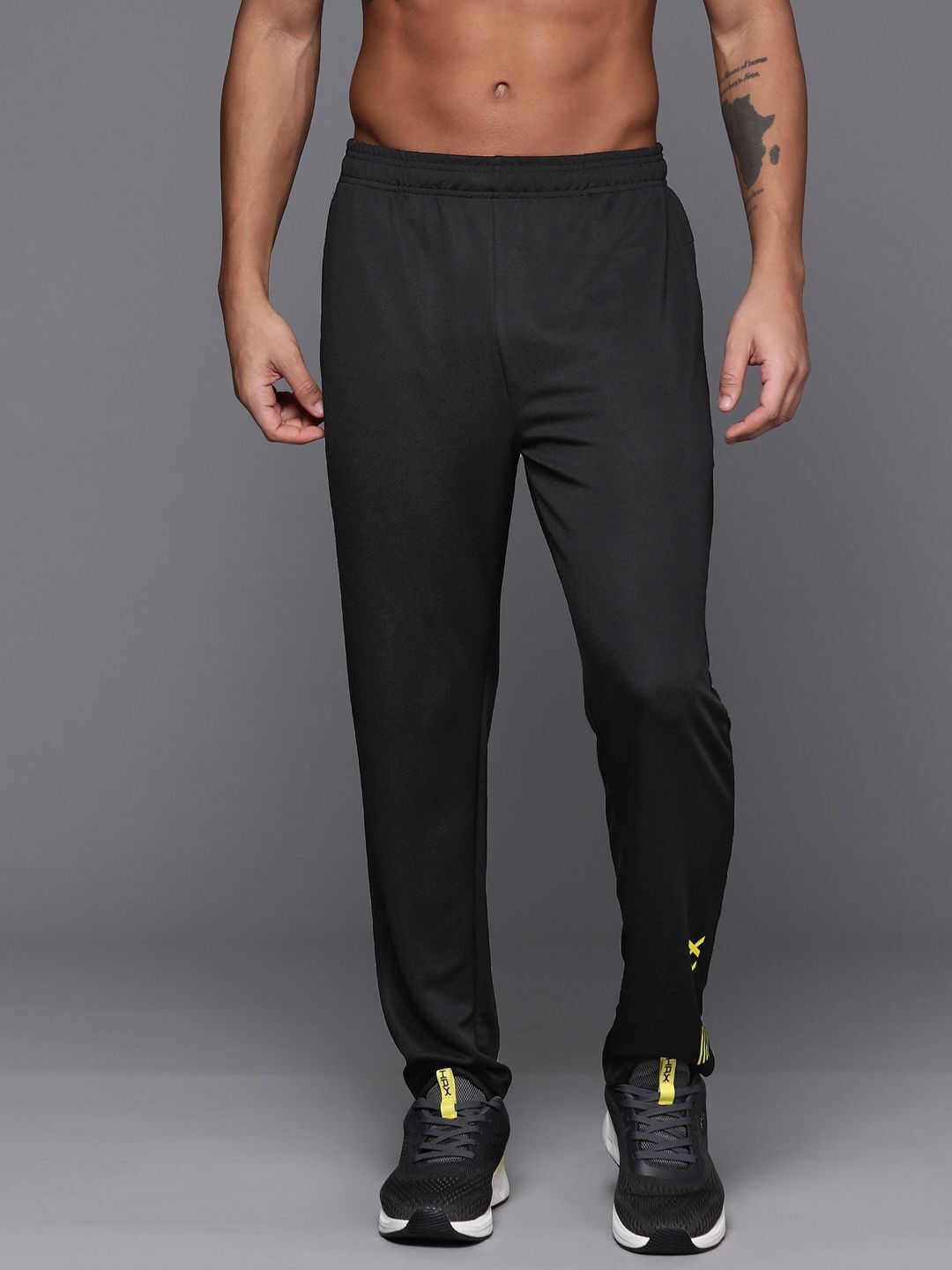 Men Solid Black Track Pants-image-47