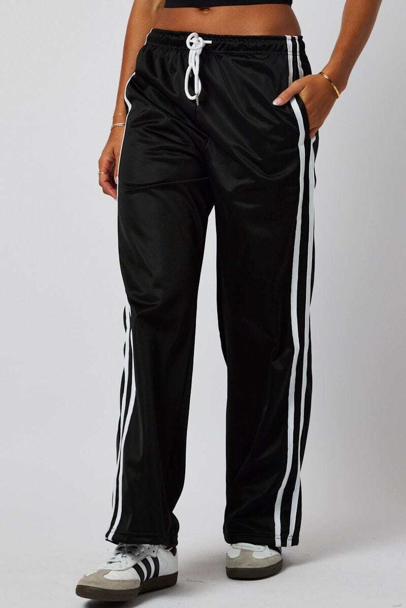 hvbk Women Solid Black Track Pants-picture-23