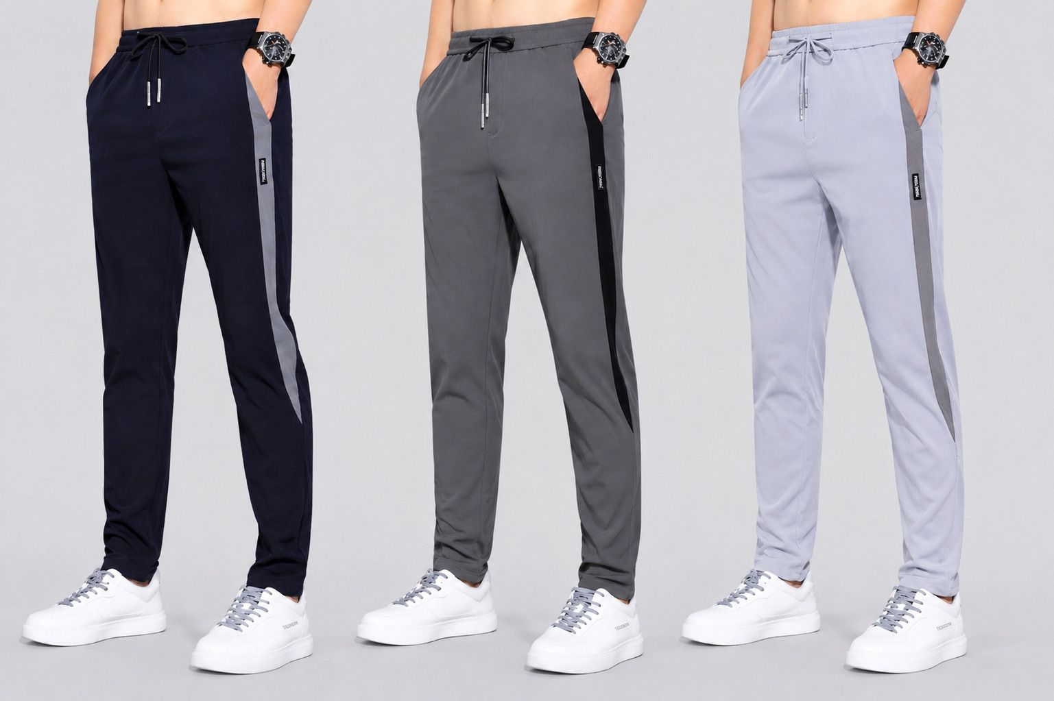 joggers park Pack of 3 Men Striped Multicolor Track Pants-picture-19