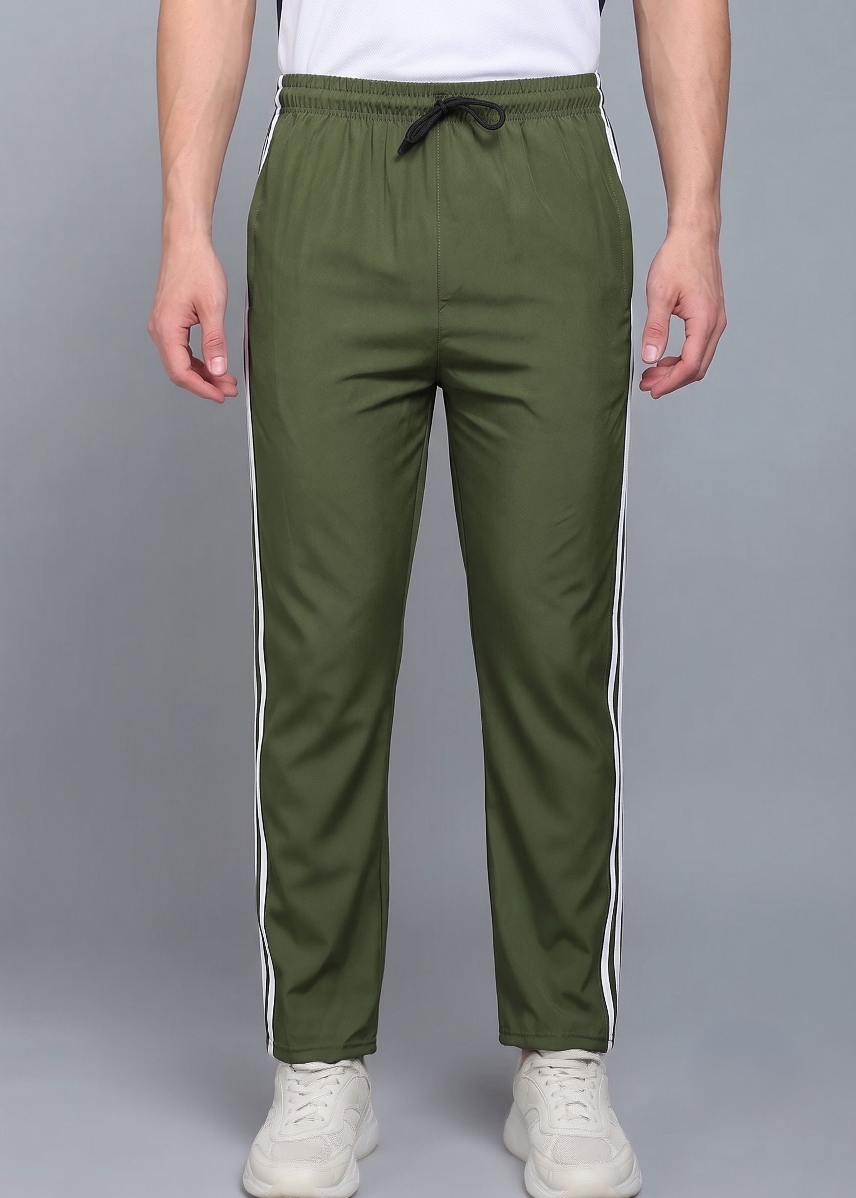 pvsfashionhub Men Solid Green Track Pants-picture-47
