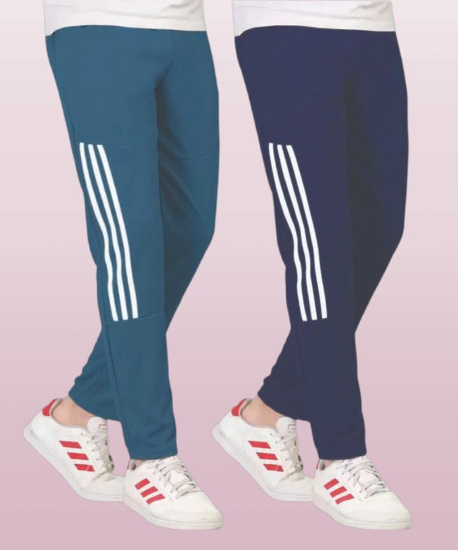Pack of 2 Men Solid Blue Track Pants-image-23