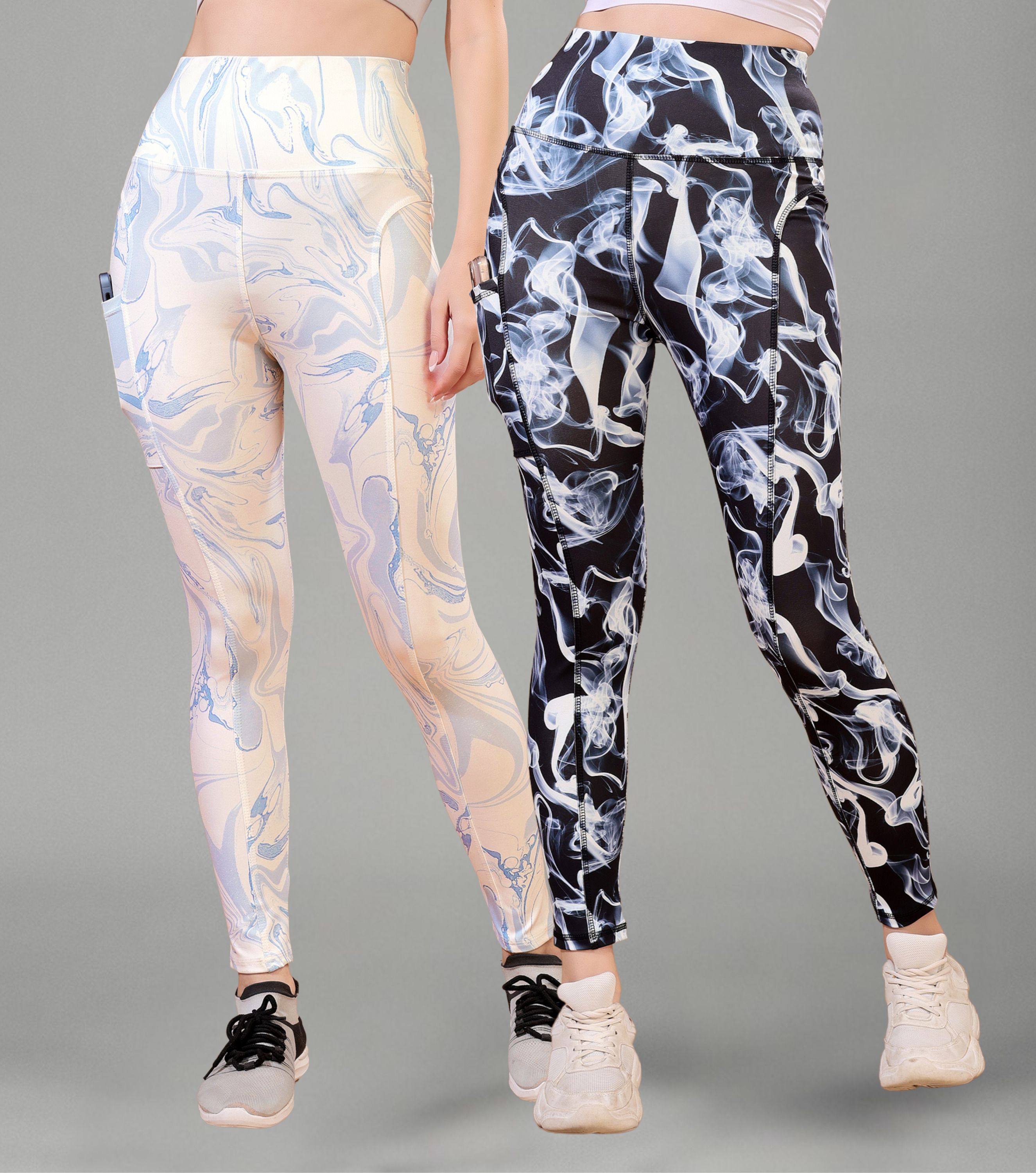 poojaran Printed Women Multicolor Tights-picture-12