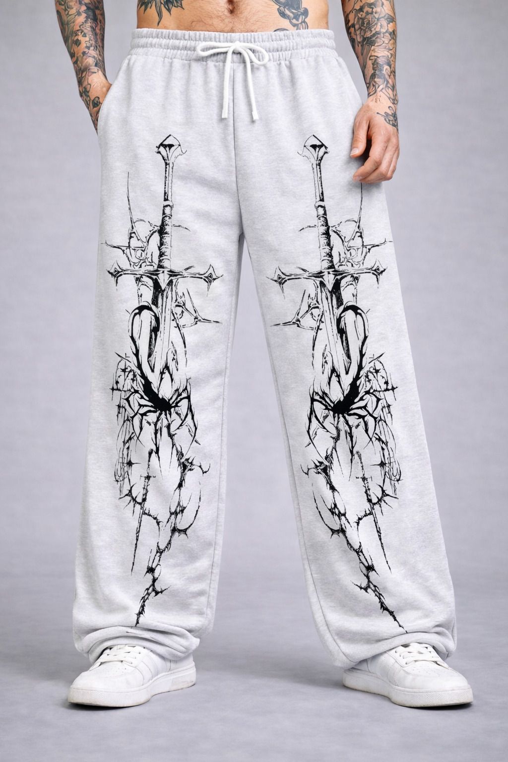 zentik Men Printed Grey Track Pants-picture-46