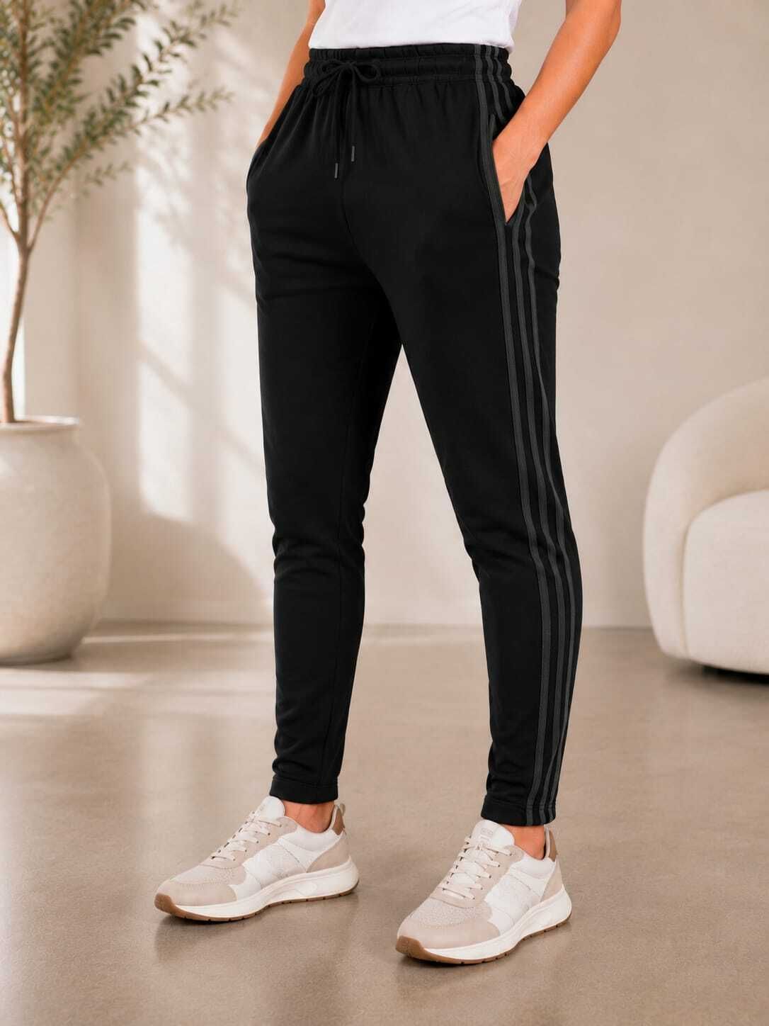 rapx Women Striped Black Track Pants-picture-17