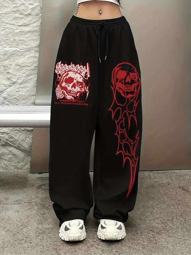 eraandedge Women Printed Black, Red Track Pants-picture-24