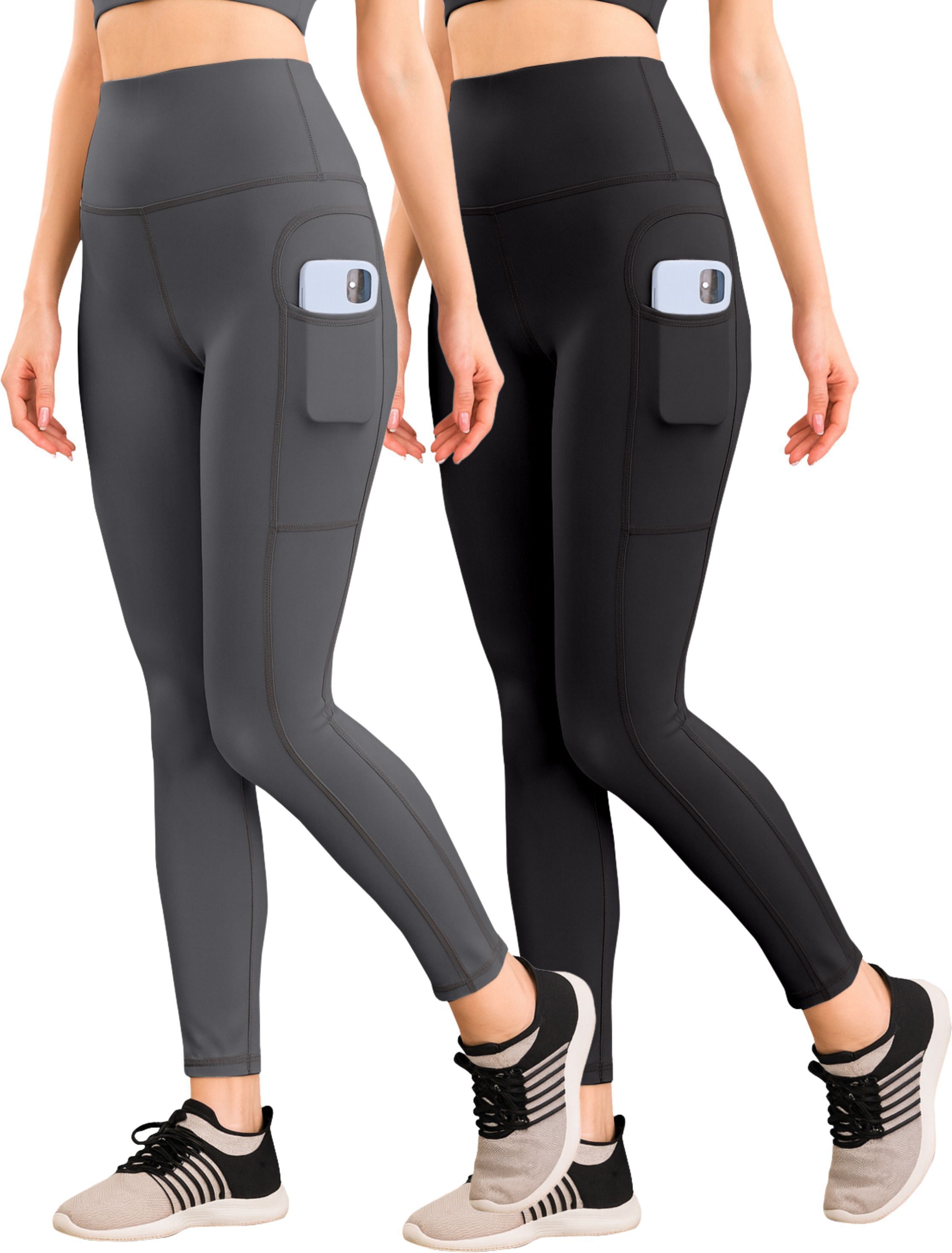 kashikay creation Pack of 2 Women Solid Grey, Black Track Pants-picture-19
